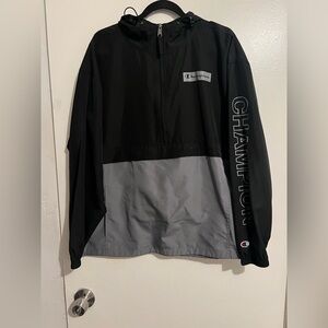 Champion Black Jacket with Gray Logo